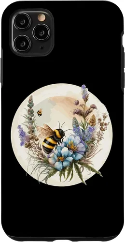 Vista 11 de Funda para iPhone 15 con diseño de flores botánicas de abejorro y plantas de acuarela para iPhone 15