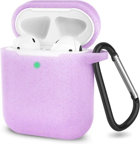 Vista 15 de Funda para AirPods de silicona, de protección completa, compatible con Apple AirPods 1 y 2, funda de carga inalámbrica y con cable