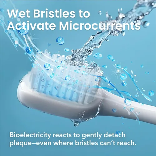 Vista 6 de Lite - Cepillo de dientes extra suave para encías sensibles, cepillo de dientes bioeléctrico de cerdas suaves para el cuidado de los frenillos