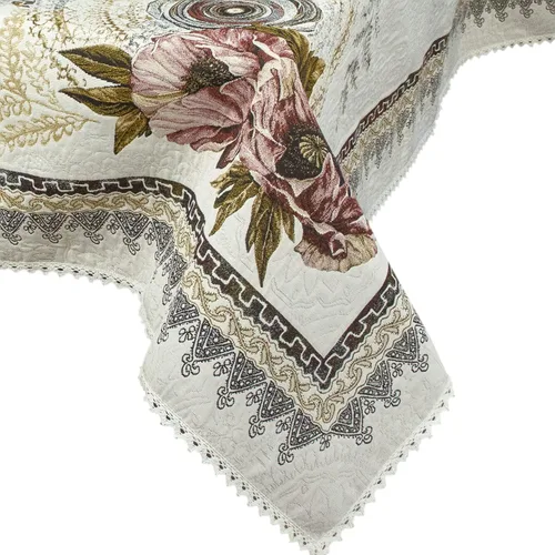 Tablecloth Tapestry Fabric with Elegant Floral Pattern and Volume Effect Table Cloth Poppy Flowers Square or Rectangular Table linen Cloth (38in X