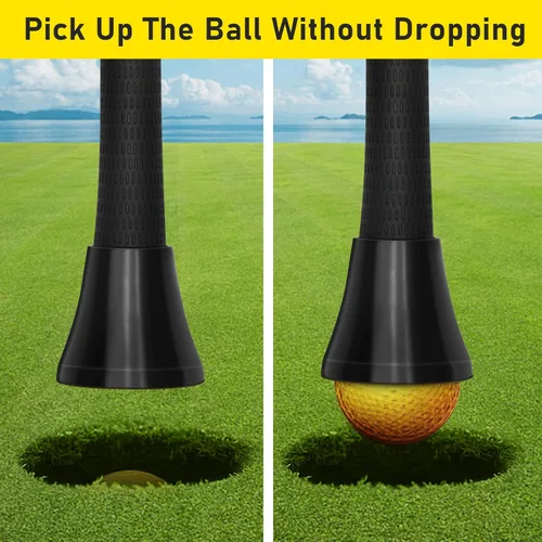 Vista 5 de Recuperador de pelotas de golf, 4 piezas de ventosa para agarre de putter, herramienta de recogida duradera para el extremo del putter