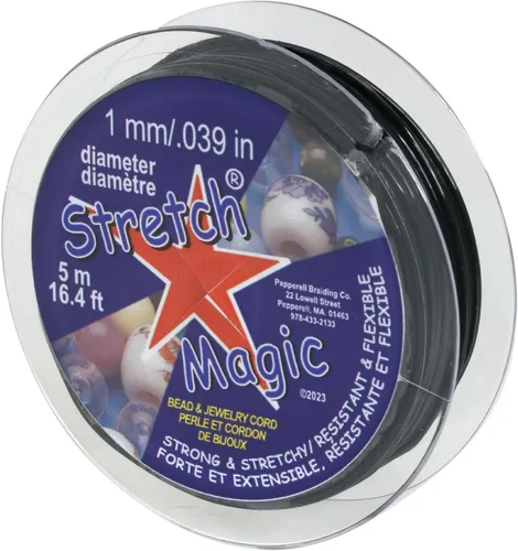 Vista 17 de Stretch Magic Hilo elástico para cuentas – Color transparente, 0.6 mm de diámetro, 10 metros (32 pies) - Fácil de anudar, hilo fuerte y elástico