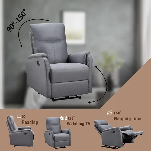Vista 12 de Holaki Silla reclinable, silla reclinable para sala de estar, sofá reclinable Lazy Boy, silla de lectura, sofá individual, sofá reclinable