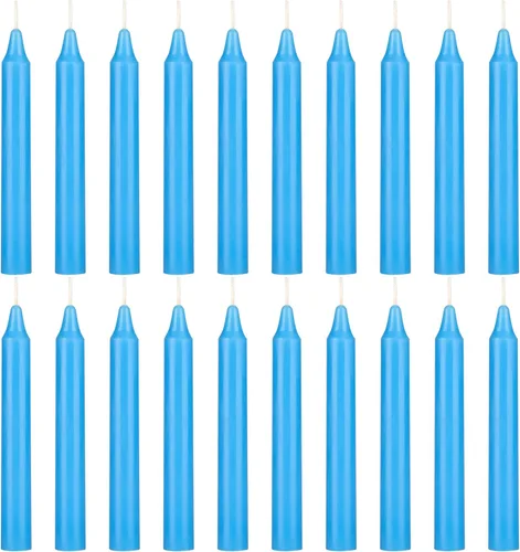 Vista 32 de MEGA CANDLES 20 piezas de velas cónicas sin perfume negras exquisitas, 10.2 cm de alto x 1.3 cm de diámetro, Campanas mágicas, Encantamiento