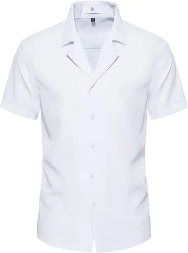 Vista 2 de SIR7 Camisas de vestir cubanas de manga corta para hombre, ajustadas, informales, con botones, de fácil cuidado, para la playa