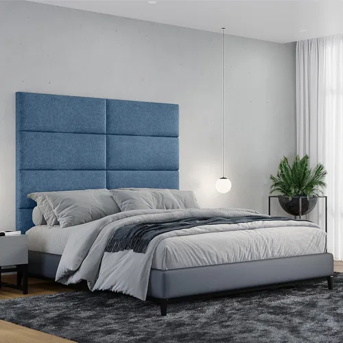 Vista 224 de Jaxx Panelist - Cabecero acolchado moderno, juego de 4 paneles para montar en la pared (cada uno de 11.25 x 38 pulgadas), tamaño King