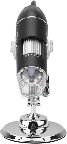 Vista 6 de Microscopio USB, 50X-500X 0.3MP Microscopio LED Lupa USB para computadora con soporte para verificación industrial de PCB, evaluación de joyas