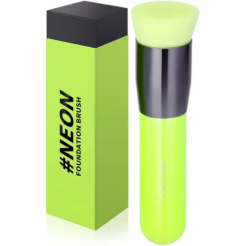 Vista 11 de Docolor 6+1 esponjas de maquillaje y brocha, esponja de belleza para mezclar base y cepillo Kabuki de parte superior plana, líquido, crema, polvo