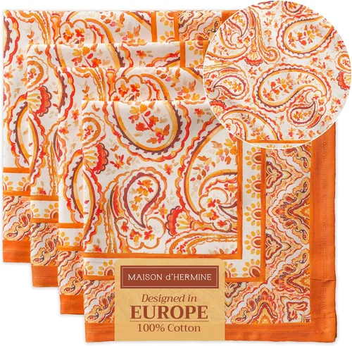 Vista 142 de Maison d' Hermine - Juego de 4 servilletas 100 % de tela de algodón lavable, decorar o regalar, hogar, cocina, comedor, fiestas de cóctel