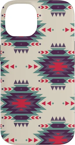 Vista 4 de Funda única con diseño azteca navajo rojo turquesa occidental para iPhone 17