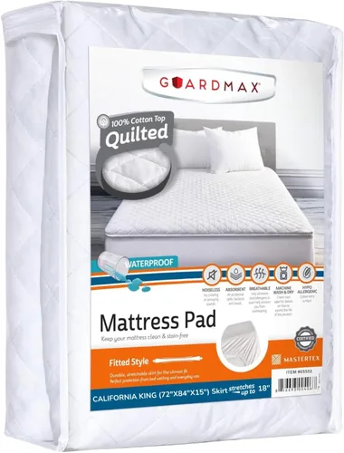 Vista 14 de Guardmax Protector de colchón acolchado impermeable Funda hipoalergénica Transpirable Barrera sin ruido Individual (39 x 75 x 13)