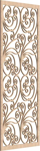 Vista 133 de 9 3/8"W x 24 3/8"H x 1/4"T Marilla Decorativos Paneles de Pared de Madera Calado, Abedul