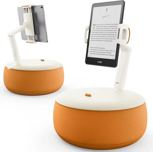 Vista 11 de SAIJI Soporte de Almohada Kindle, Soporte para iPad Compatible con 4.7"-15.6" Kindle, Teléfono, iPad, Soporte Ajustable de 360° para Tableta