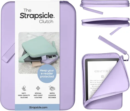 Vista 10 de Strapsicle Funda de silicona para Kindle y lectores electrónicos – Bolso multiusos para teléfono, billetera y llaves – Se ajusta a Paperwhite 2024