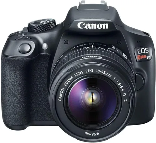 Canon EOS Rebel T6 Digital SLR Camera Kit with EF-S 18-55mm f/3.5-5.6 is II Lens, Built-in WiFi and NFC - Black (Renewed)