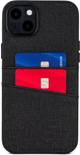 Vista 8 de Dockem Funda para tarjetas para iPhone 14 Plus con placa de metal integrada para montaje magnético y 2 bolsillos para tarjetas: Cartera Luxe M2