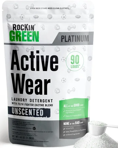 Vista 16 de Detergente para ropa Rockin' Green, Detergente en polvo para ropa a base de plantas, Detergente para ropa totalmente natural, Combate el olor vegano