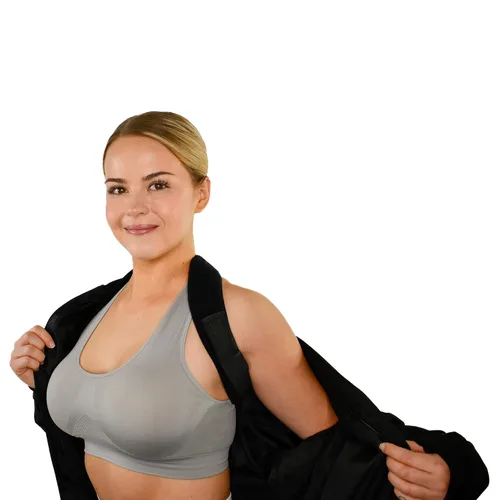 Vista 4 de Corrector de postura, soporte de espalda para hombres y mujeres, soporte ajustable para la parte superior de la espalda, alivio del dolor de cuello