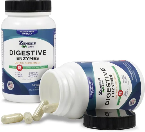 Vista 7 de Enzimas digestivas, con amylase, bromelain, proteasa, lipase y otras 14 enzimas (90 cápsulas), de Zenesis Labs