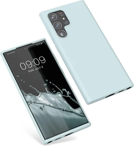 Vista 8 de kwmobile Funda compatible con Samsung Galaxy S22 Ultra - Funda de silicona TPU con acabado suave - Menta fresca
