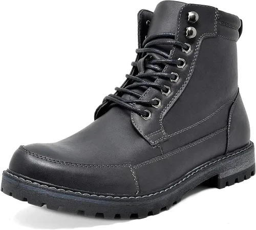 Bruno Marc - Botas para hombre de combate estilo Oxford para motocicleta