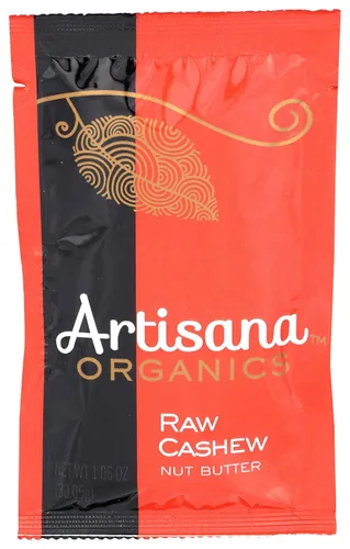 ARTISANA Paquete de mantequilla de anacardo cruda orgánica, 1.06 onzas