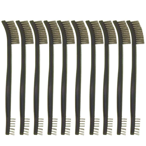 Vista 11 de Paquete de 10 cepillos de limpieza de pistola de 7 pulgadas de nailon de acero de latón (5 tipos)