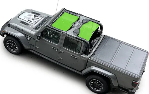 Vista 18 de Shadeidea JT - Parasol superior compatible con Jeep Gladiator, cubierta de malla para techo (2018-2023) - Bloqueador de ruido de viento y UV