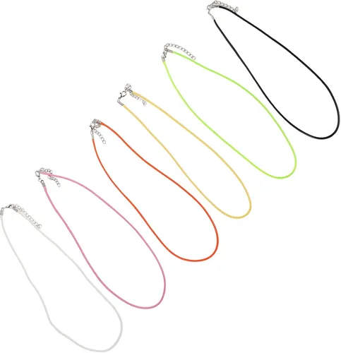 60pcs 2mm Round Waxed Jewelry Cord Necklace String for Bracelet Making DIY Pendant Craft Beading Supplies with Multi-Color Wax Strings for Jewelry