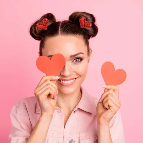 Vista 6 de Pinzas para el cabello de corazón con purpurina para el día de San Valentín para niñas, pasadores de cabello con corazón de lentejuelas