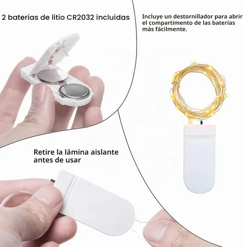 Vista 7 de Yiaht Paquete de 12 luces de hadas que funcionan con pilas, 2,1 metros, 20 LED, resistentes al agua, cable plateado, con efecto de luciérnagas