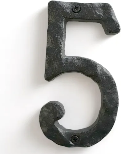 Vista 29 de NACH Números de casa para exterior, números de dirección negros de 5.5 pulgadas para casa - Número 3 - Números rústicos para exteriores