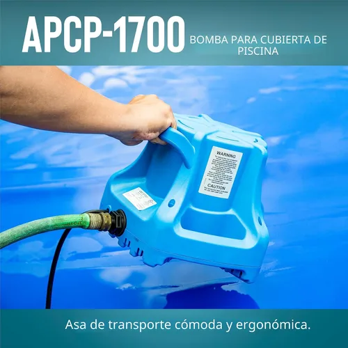 Vista 7 de Little Giant Select Series LG-APCP1700 1/3 HP, 1745 GPH, Bomba automática sumergible para cubierta de piscina con cable de 25 pies, azul oscuro