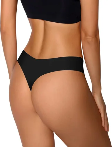 Vista 3 de DEANGELMON Tangas sin costuras para mujer ropa interior para mujer cómoda paquete múltiple