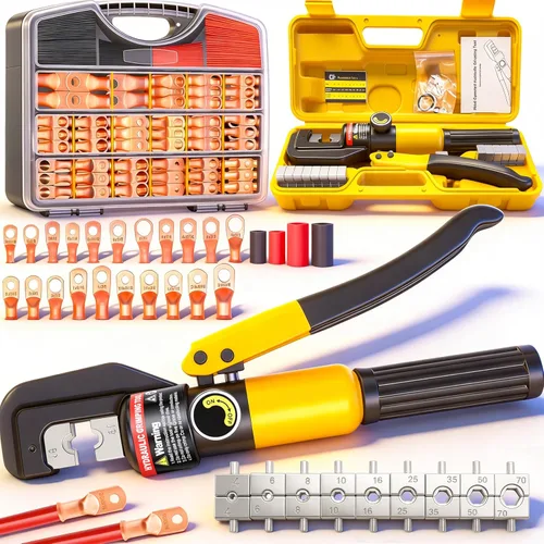 Vista 8 de Twidec /130 terminales de cable de batería AWG 2 4 6 8 10 12 14 16 calibre 16, terminales de anillo de cobre, terminales de anillo de cobre