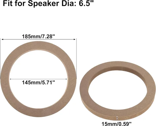 Vista 3 de X AUTOHAUX 4 unids 6.5 "universal de madera altavoz de coche subwoofer montaje espaciador anillos adaptador soporte placa