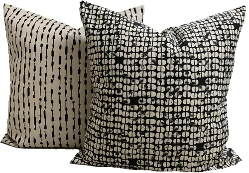 Vista 3 de Black Tan Pillow Covers, Black Throw Pillow Cover, Black Tan Throw Pillow Covers, Black Decorative Pillow Covers, 16x16, 20x20, 18x18, ALL SIZES