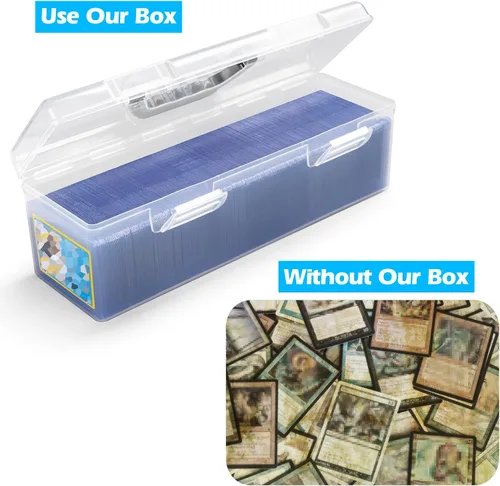 Vista 5 de Caja de Almacenamiento SUNEZLGO para Toploader, Caja de Almacenamiento de Tarjetas de Juego, Caja de Almacenamiento de Tarjetas de Plástico, Estuche