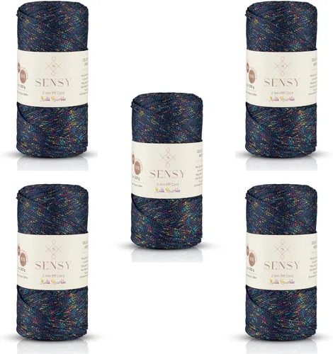 Vista 103 de Sensy Premium 2mm 229.5 metros de cuerda de poliéster 100% cordón de polipropileno Cordón de macramé 2mm Cordón para bolso de crochet Hilo