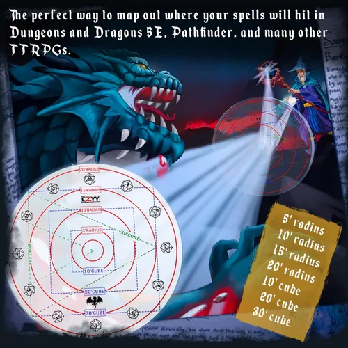 Vista 9 de CZYY DND AOE - Plantilla de hechizo, marcador de efecto de daño de área