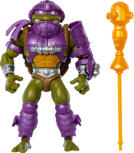 Mattel Masters of the Universe Origins Turtles of Grayskull figura de acción y accesorios, Donatello juguete coleccionable con 16 articulaciones