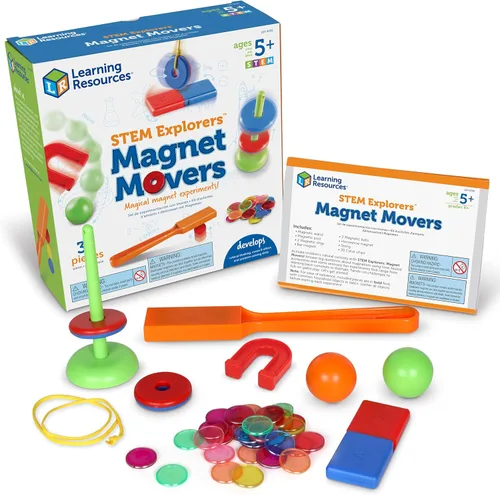 Learning Resources STEM Explorers Magnet Movers - Ciencia para niños, recipiente sensorial, pensamiento crítico, juguetes de motricidad fina,