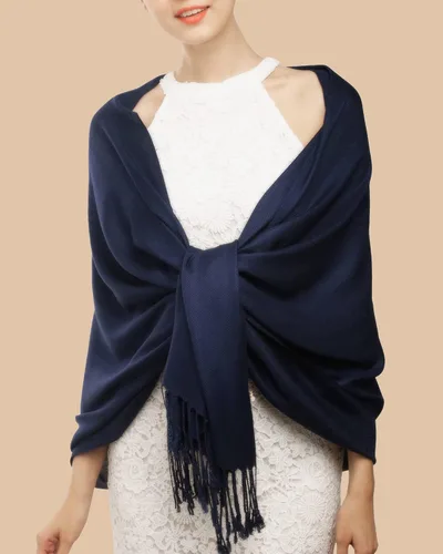 Vista 7 de Chales de seda Pashmina para mujer, como regalos de boda, para la novia, dama de honor, vestimenta de noche