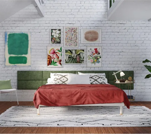 Vista 40 de Jaxx Panelist - Cabecero acolchado moderno, juego de 4 paneles para montar en la pared (cada uno de 11.25 x 38 pulgadas), tamaño King