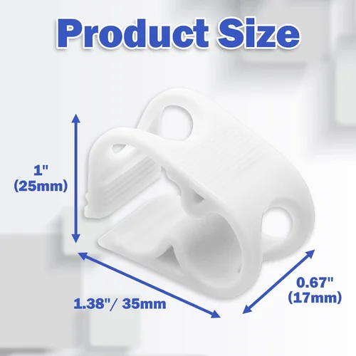 Vista 5 de Murtenze Abrazadera de manguera de sifón, abrazadera de control de flujo, abrazadera de tubo ajustable, abrazaderas de tubo de plástico, color blanco