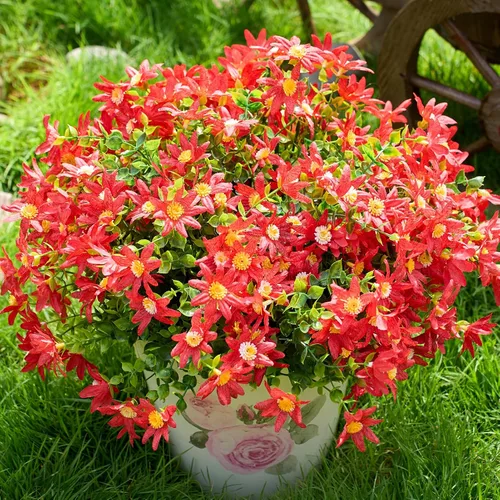 Vista 26 de Tallos de eucalipto, ramas de hojas de eucalipto artificiales, 12 paquetes de plantas artificiales para el hogar, oficina, ramo de flores, centro