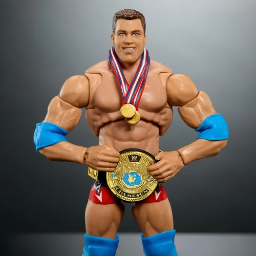 Vista 3 de Mattel WWE Ultimate Edition - Figura de acción y accesorios, juego coleccionable de ángulo Kurt de 6 pulgadas, cabezas y manos intercambiables