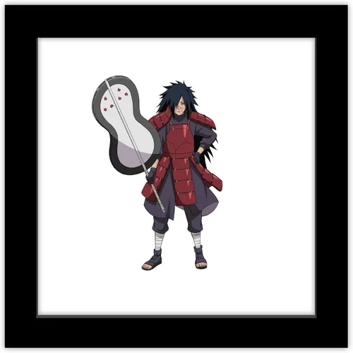 Trends International Gallery Pops Naruto Shippuden - Arte de pared de Madara Uchiha, versión enmarcada negra, 12 x 12 pulgadas