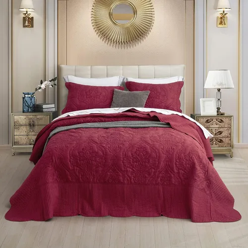 Vista 55 de CHIXIN - Juego de colcha tamaño King/Cal King extragrande, diseño de Navidad, microfibra ligera y suave, 4 piezas