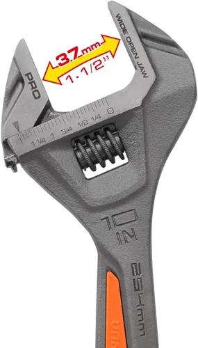 Vista 2 de Vanquish Llave ajustable de 10 pulgadas de longitud con capacidad de mandíbula abierta de 1-1/2 pulgadas (3175)